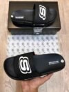 Skecher.s Hyper Burst Soft Premium Black White Flip Flop